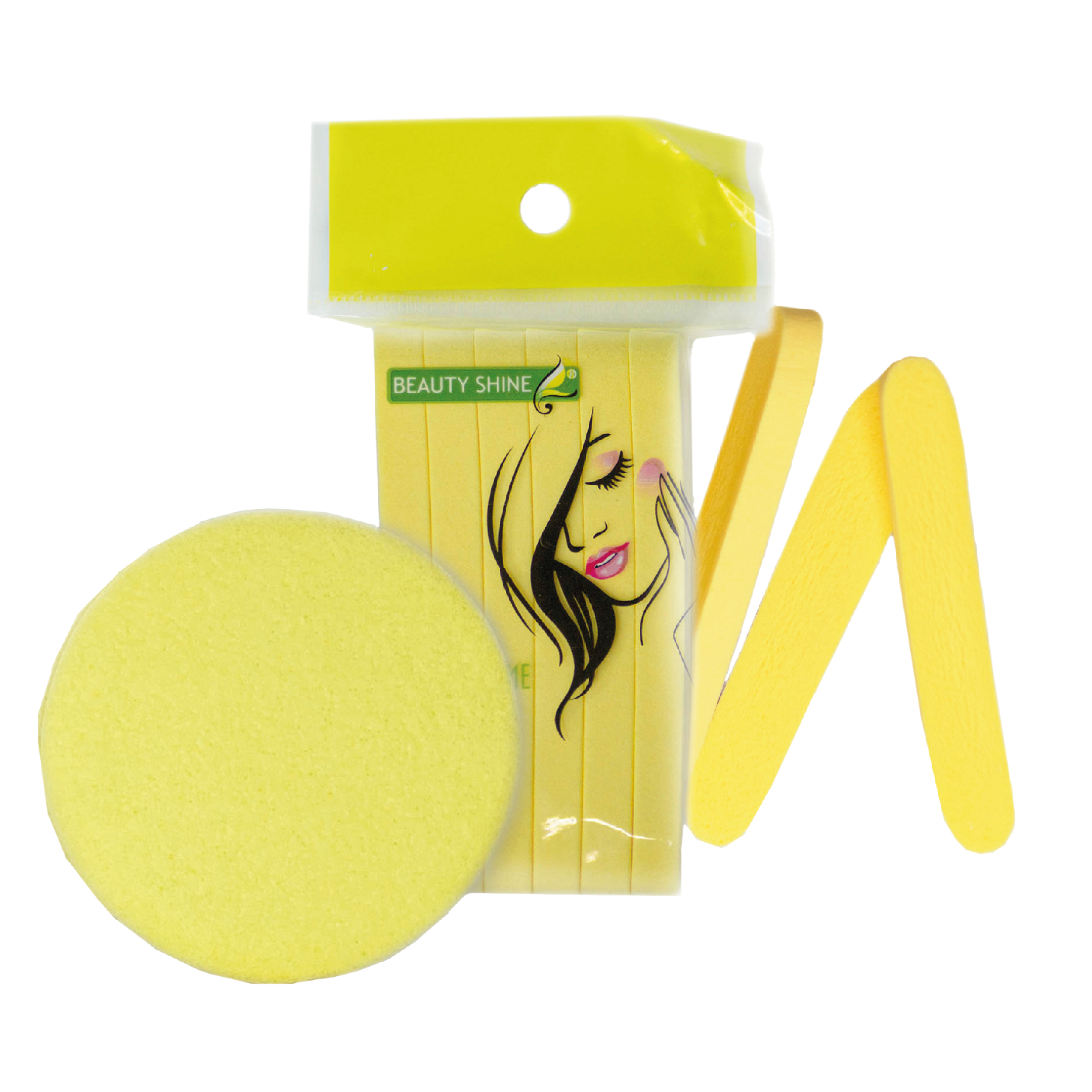 Спонжи Beauty Shine 12 шт Жёлтые